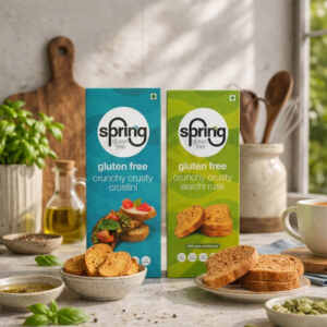 Combo Pack 1 Gluten Free Eggless Crunchy Crusty Crostini + Gluten Free Eggless Elaichi Rusk