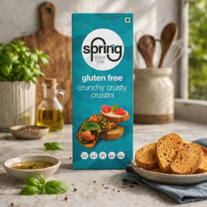 Sprinng Gluten Free Eggless Crunchy Crusty Crostini (Pack of 2)