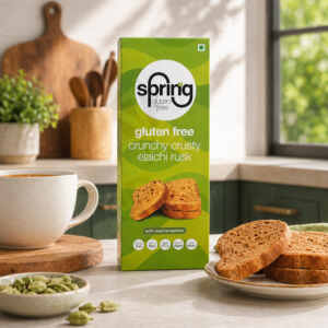 Sprinng Gluten Free Eggless Elaichi Rusk (Pack of 2)
